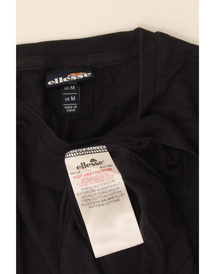 Ellesse - Camiseta gráfica para hombre, talla mediana, algodón negro
