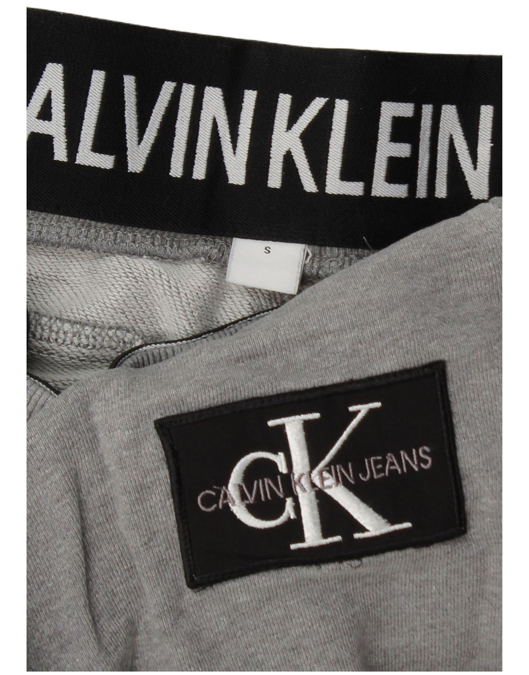 CALVIN KLEIN Pantalones de chándal para hombre Joggers Small Gris Algodón