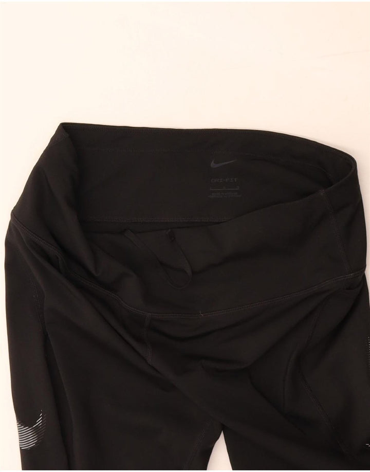 NIKE Leggings gráficos Dri Fit para mujer UK 44 Grande Poliéster negro