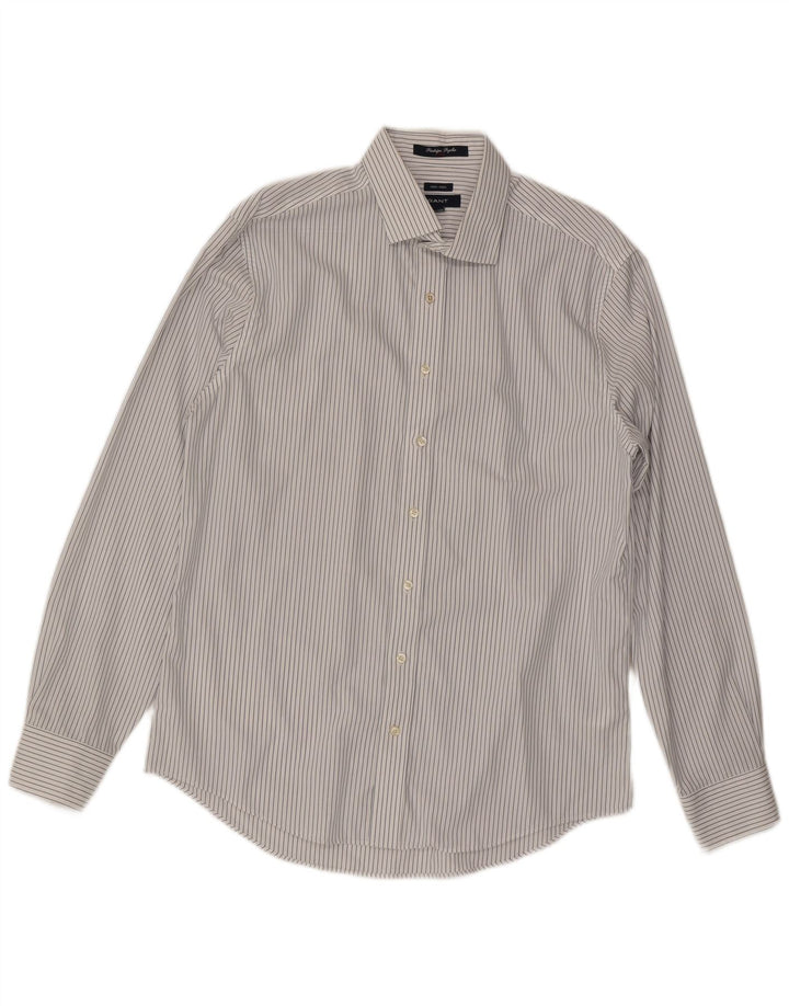 Camisa Gant NON - IRON XL de algodón a rayas blancas