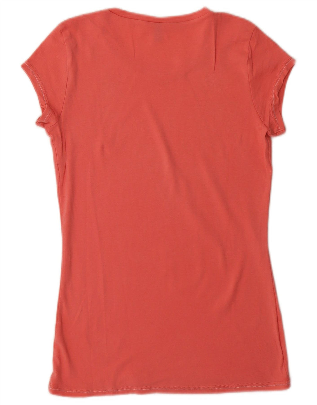 Benetton Camiseta De Mujer ES 40 Medio Rosa Algodón