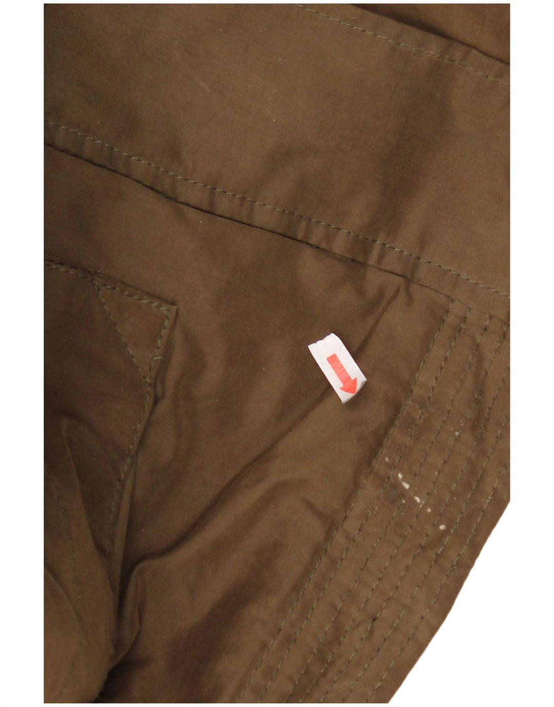 Zara Mujer Parka con Capucha Chaqueta UK 40 Mediana Caqui Cuadros Algodón