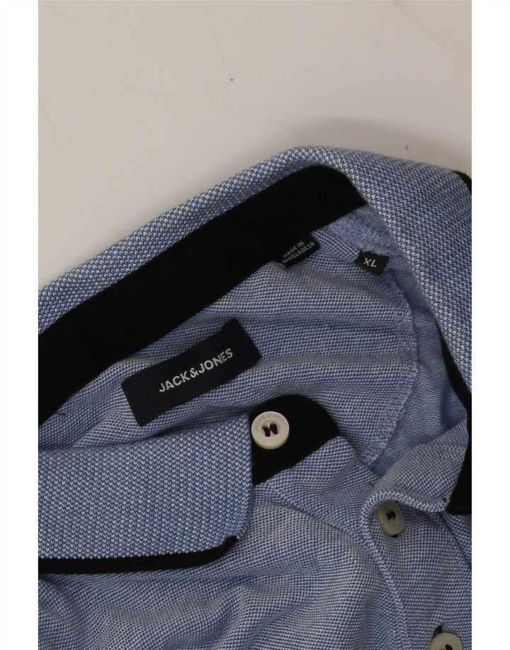 JACK & JONES Mens Polo Shirt XL Blue Cotton Vintage Jack & Jones and Second-Hand Jack & Jones from Messina Hembry 