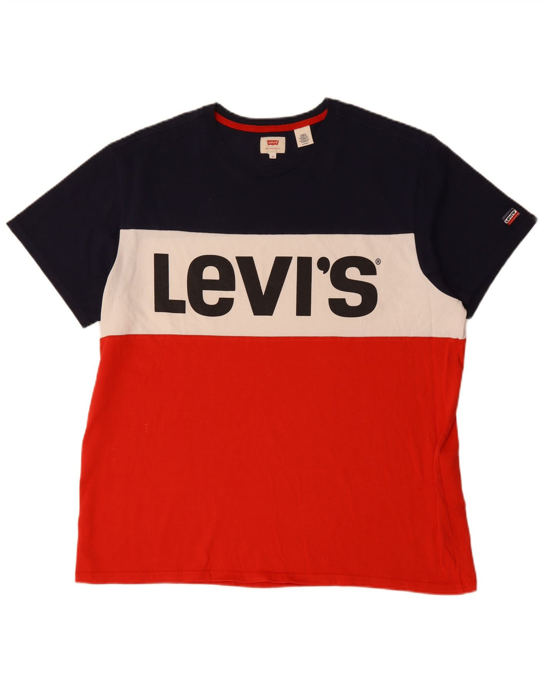 LEVI'S Camiseta gráfica para hombre Top XL Algodón color block multicolor