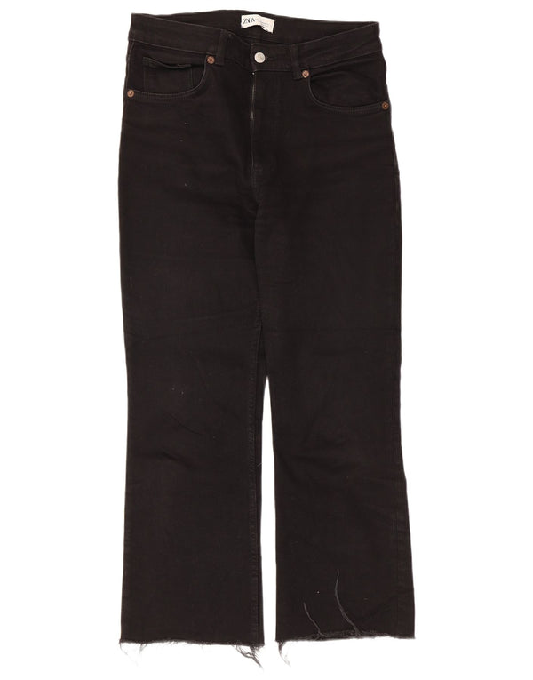 Zara Jeans recortados para mujer EU 42 Large W32 L25 Algodón negro