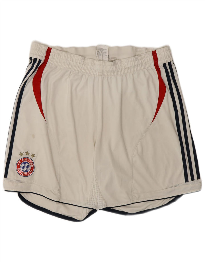 ADIDAS FC Bayern München - Pantalones cortos deportivos para hombre, talla 42, color blanco