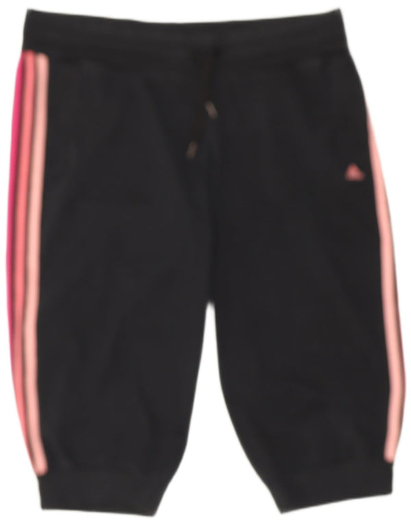 Adidas Mujer Climalite Chándal Pantalones Joggers UK 16/18 Grande Negro
