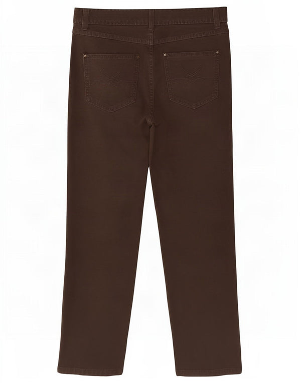 Marks & Spencer Pantalones Casuales Rectos para Mujer UK 18 XL W36 L28 Marrón