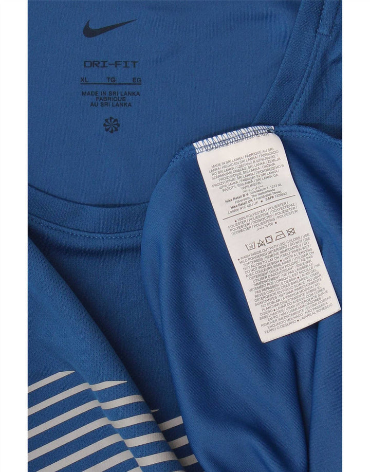 Nike Camiseta Dri Fit Graphic para hombre Top XL Poliéster azul