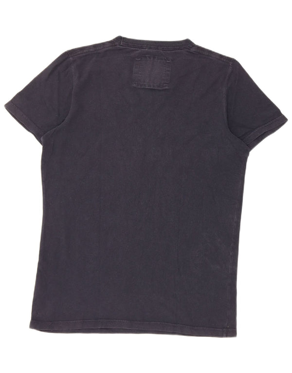 Abercrombie & Fitch Camiseta con gráfico muscular para hombre Top Algodón azul marino mediano