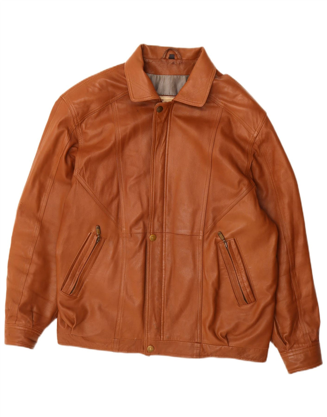 Gazelli Chaqueta de cuero para hombre IT 54 2XL Cuero marrón