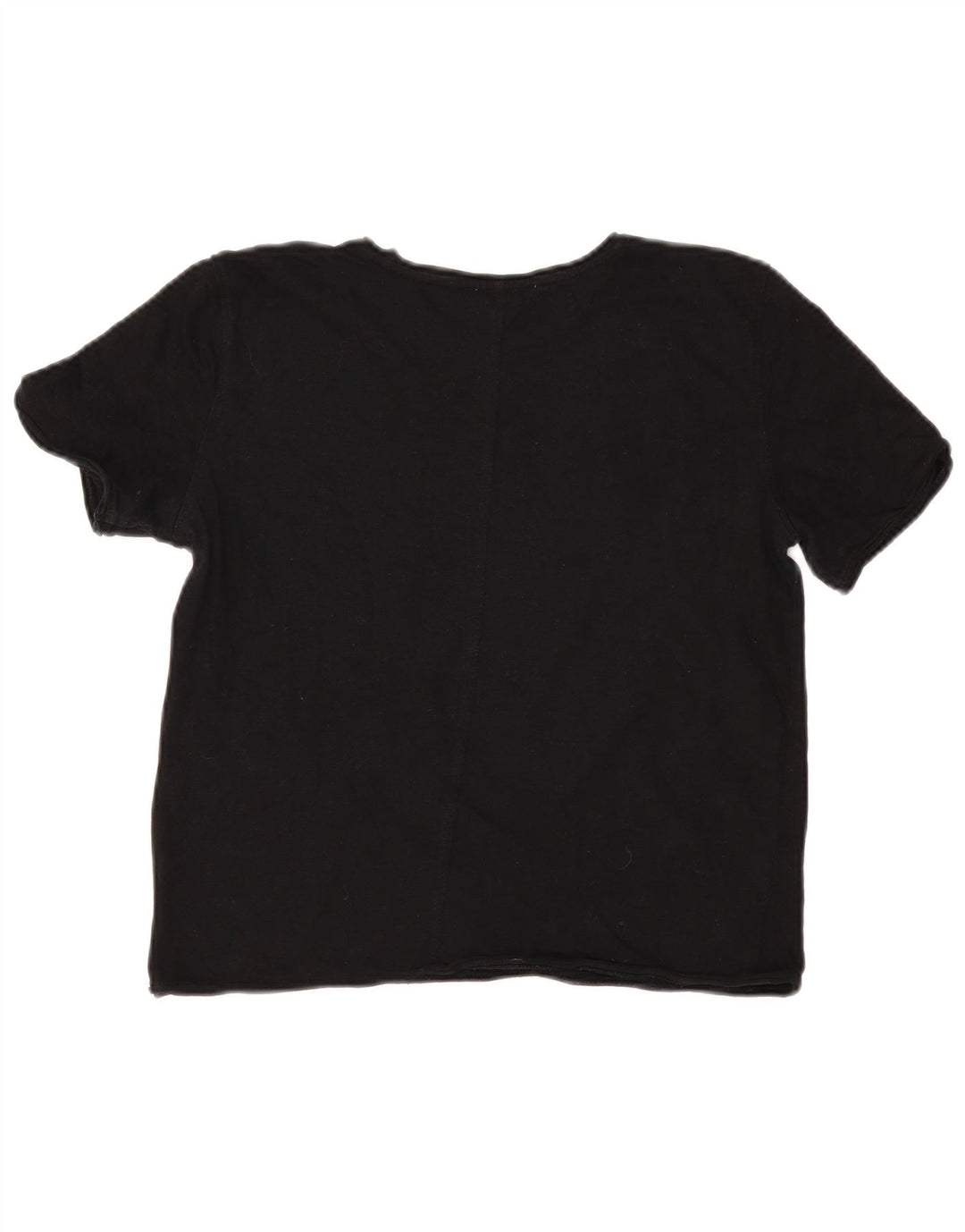 Zara Mujer Camiseta Top Reino Unido 12 Mediano Negro