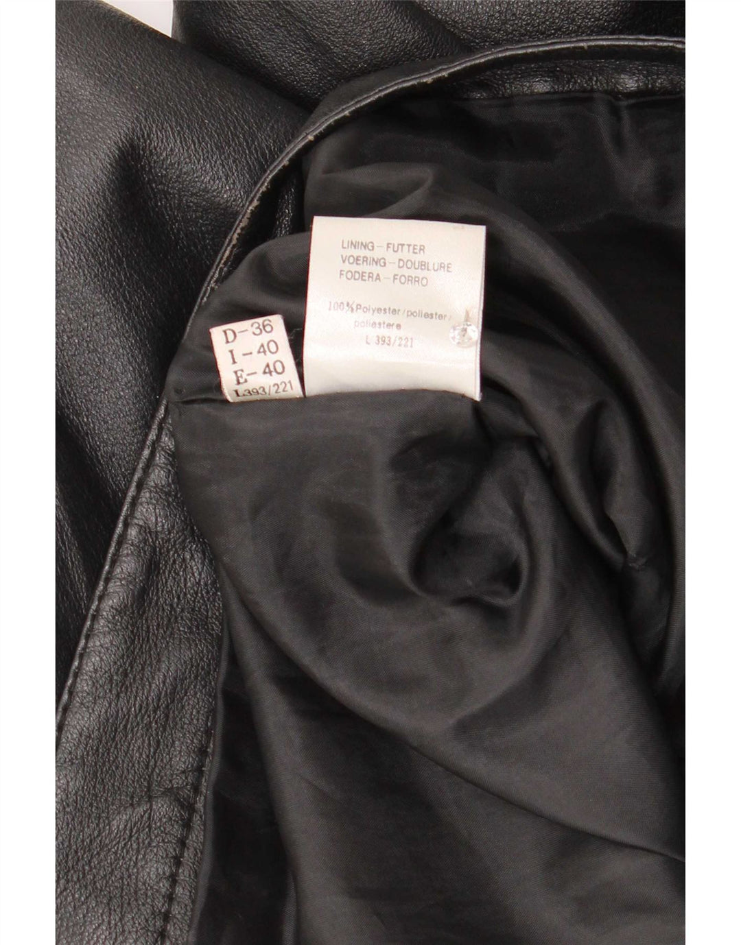 Vintage mujer de gran tamaño cuero Bolero chaqueta IT 40 pequeño negro