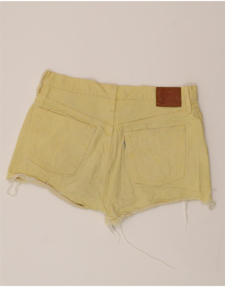 LEVI'S Pantalones cortos vaqueros 501 para mujer W32 Algodón amarillo grande