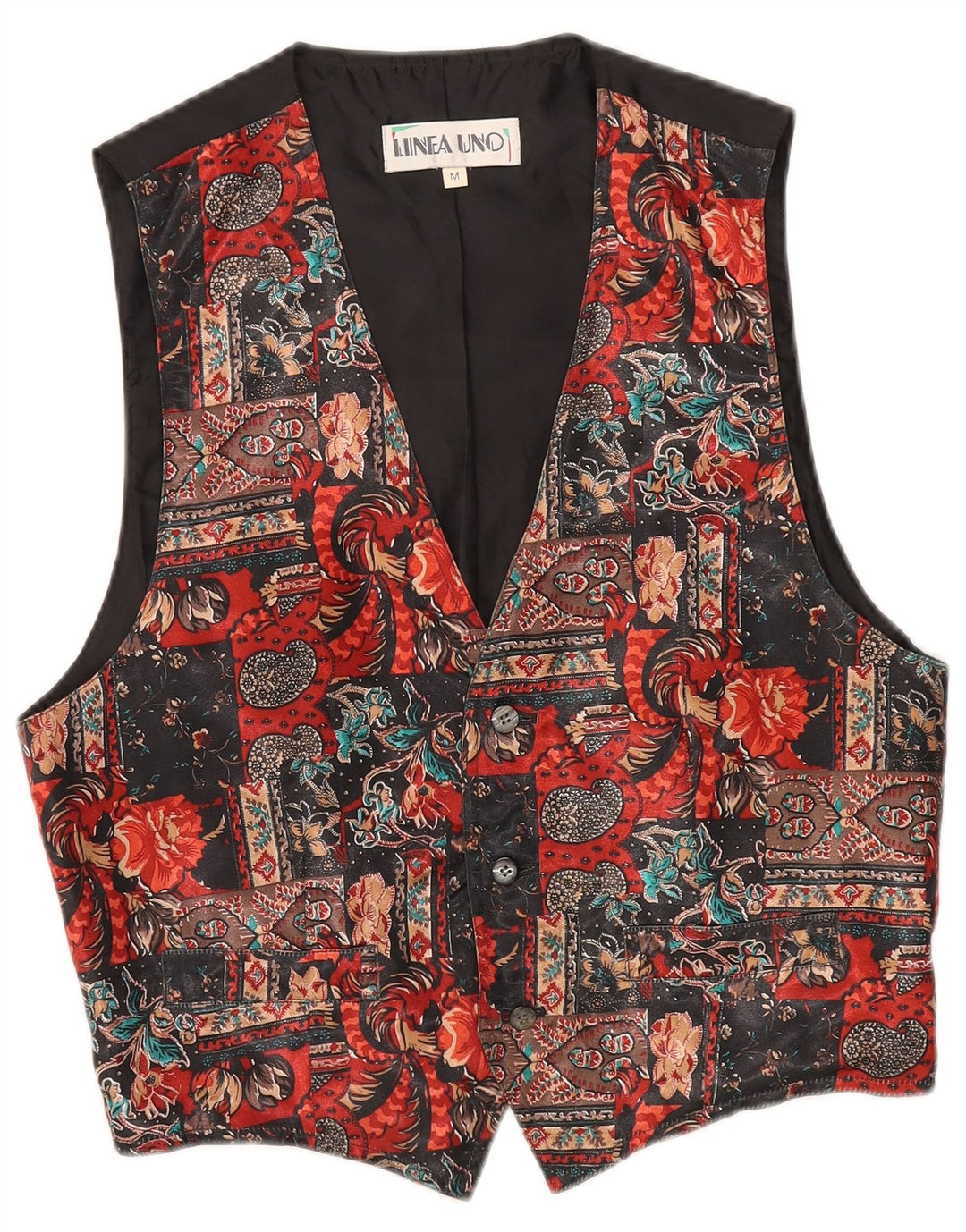 Chaleco vintage para hombre Poliéster floral multicolor medio