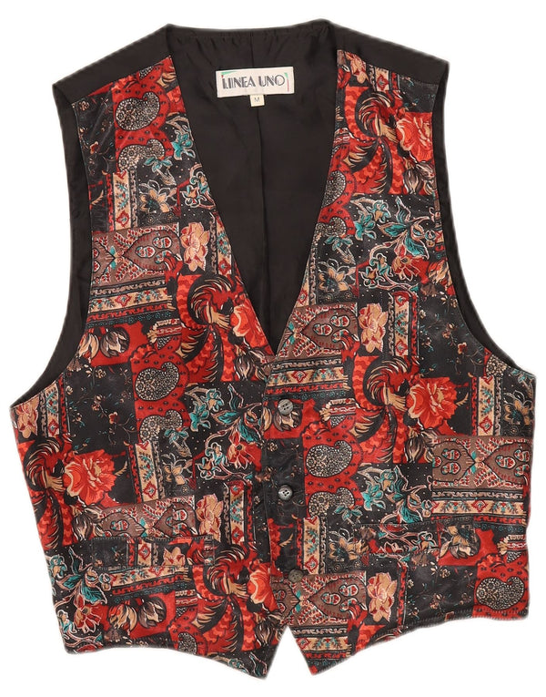 Chaleco vintage para hombre Poliéster floral multicolor medio