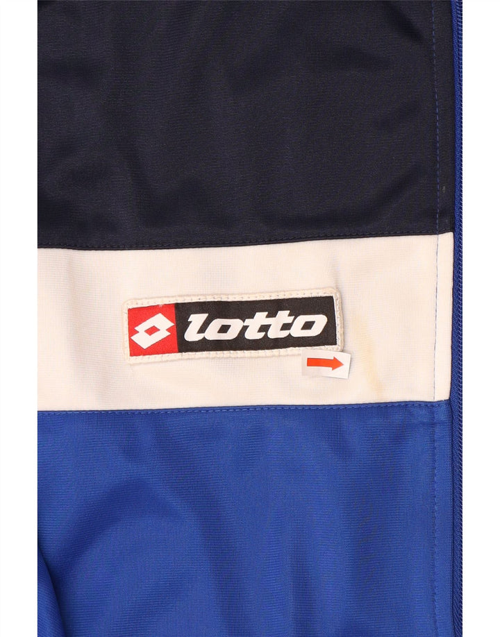 Lotto Hombre Chándal Top Chaqueta XL Azul Colorblock Poliéster