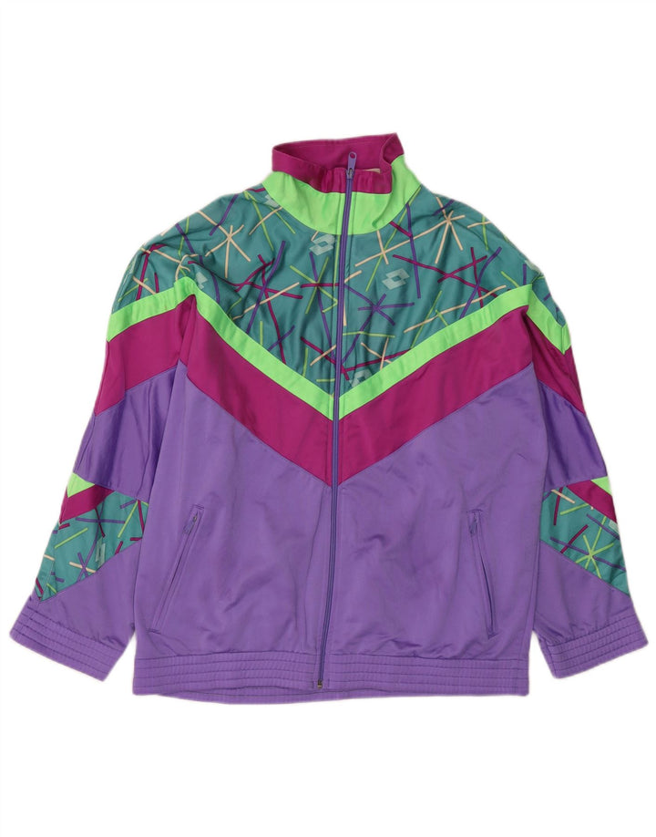 Lotto Chaqueta de chándal extragrande para mujer, talla 44, color morado mediano