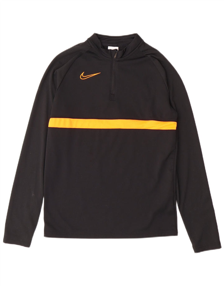 NIKE Boys Dri Fit Jersey Chándal Top 12-13 años Grande Negro
