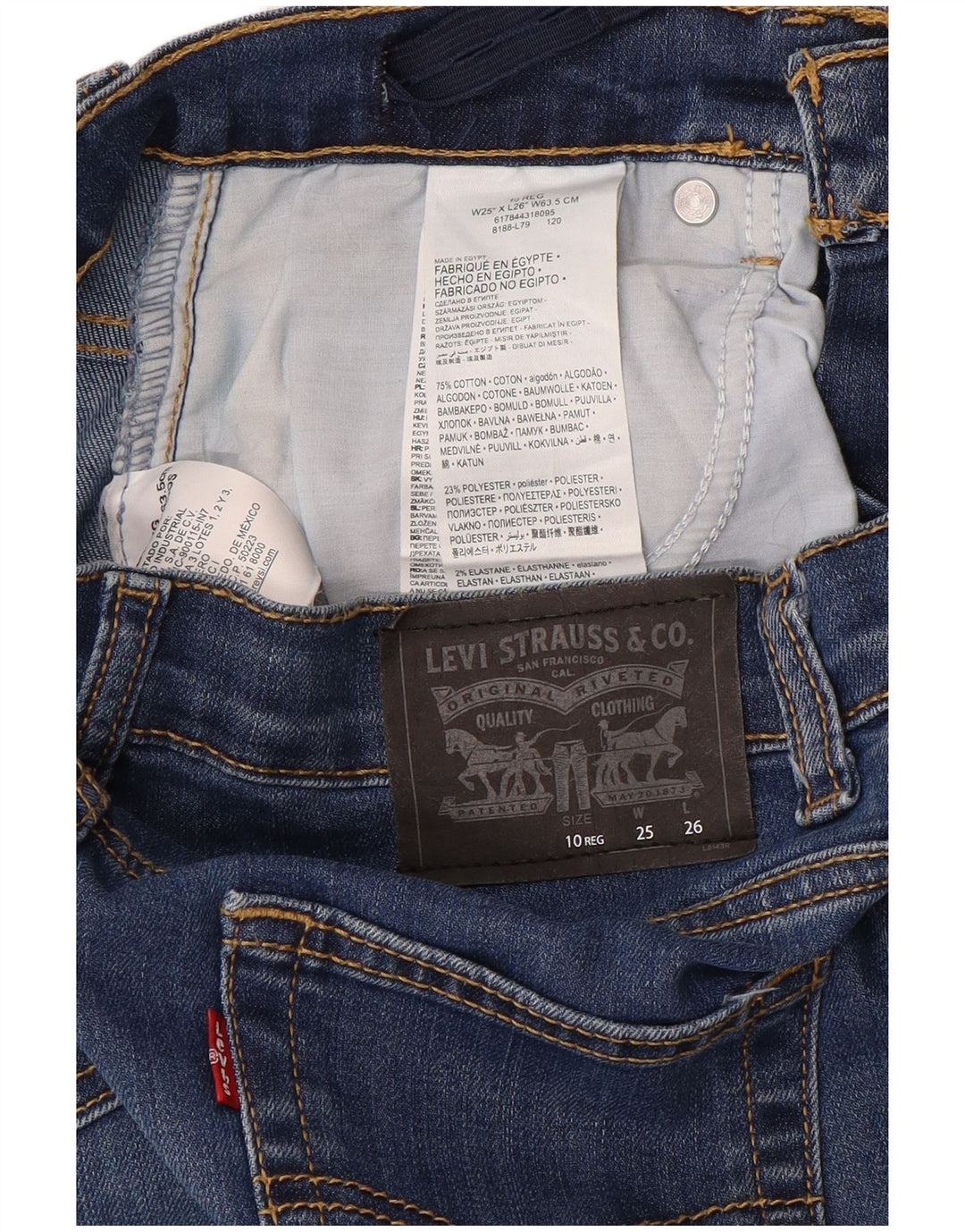 LEVI'S Jeans 511 Slim para niños 9-10 años W25 L26 Algodón azul