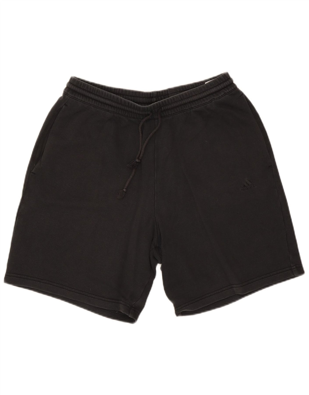 Adidas - Pantalones cortos deportivos para hombre, talla grande, algodón negro
