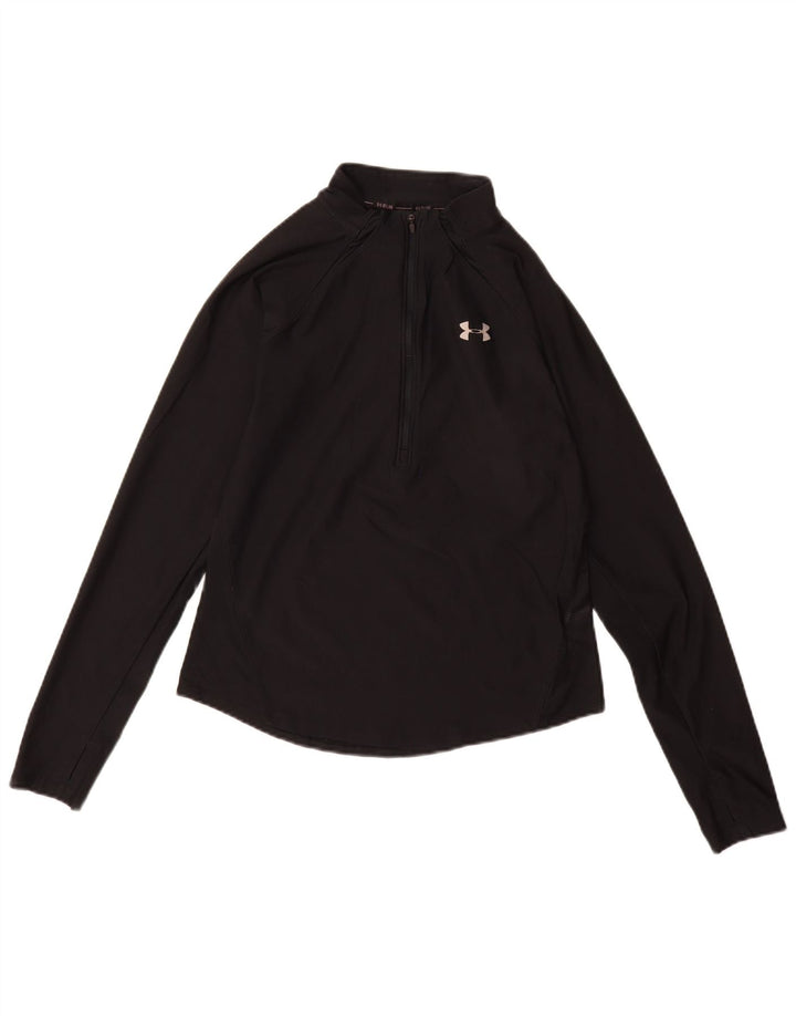 Under Armour Camiseta Heat Gear para mujer de manga larga UK 10 Small Elastómero negro