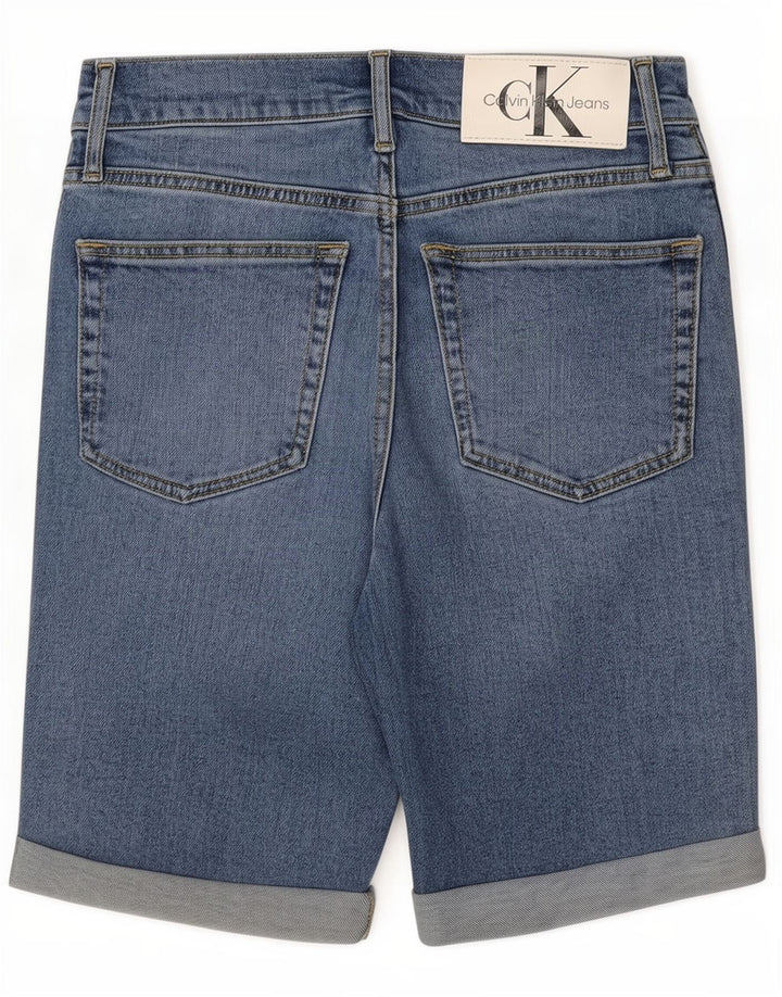 Calvin Klein Pantalones cortos de mezclilla para hombre W28 Algodón azul pequeño