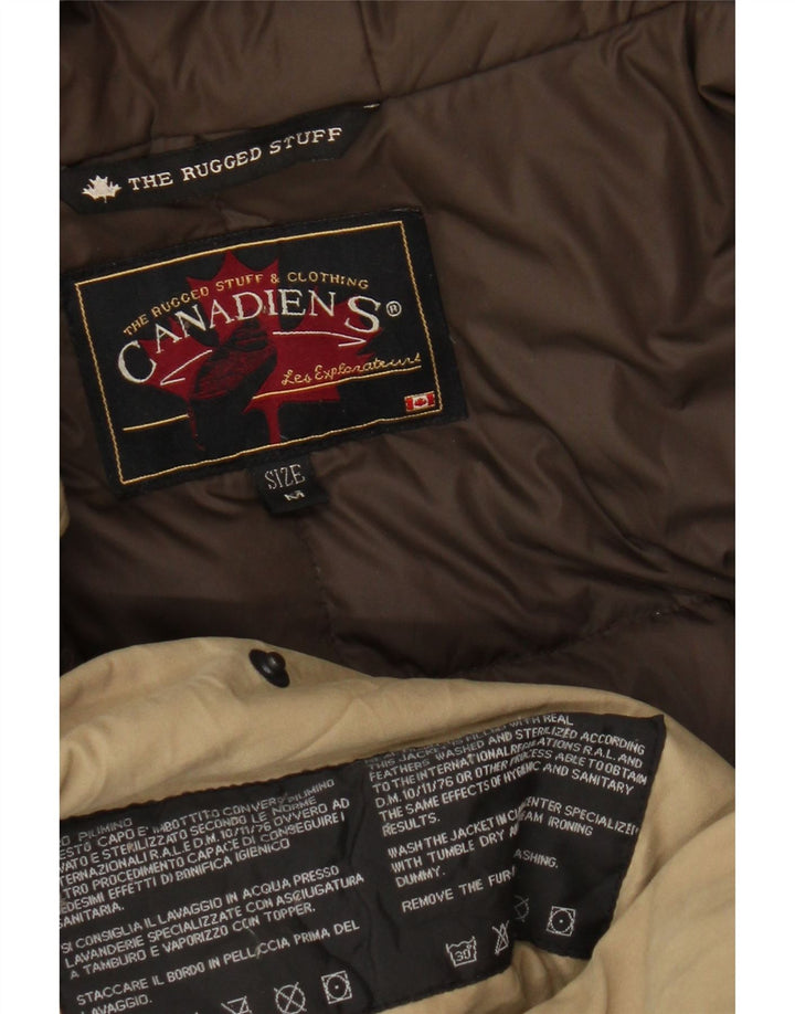 CANADIENS Chaqueta acolchada con capucha para hombre UK 38 Medium Beige