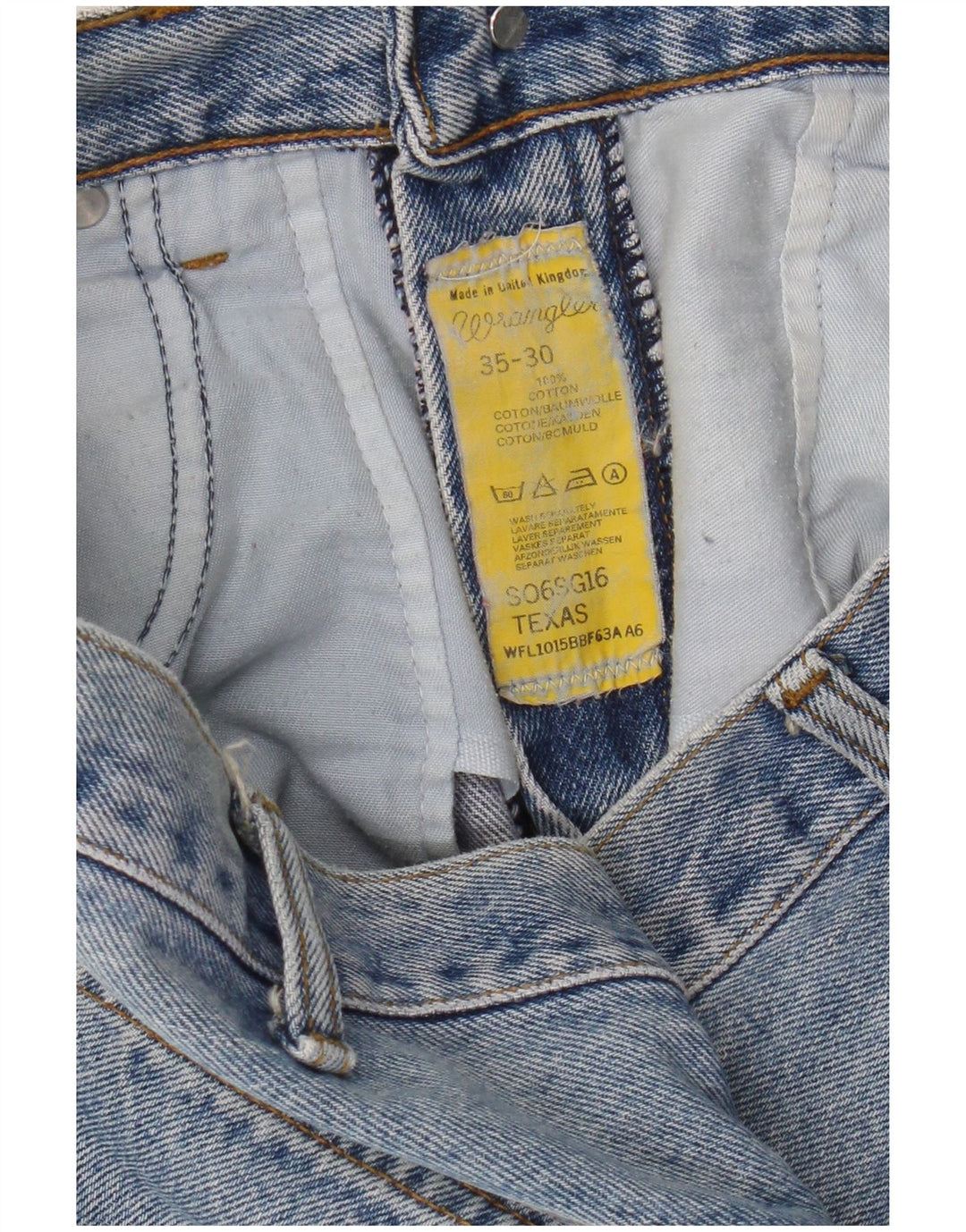 Wrangler Vaqueros Rectos Texas Para Hombre W35 L27 Algodón Azul