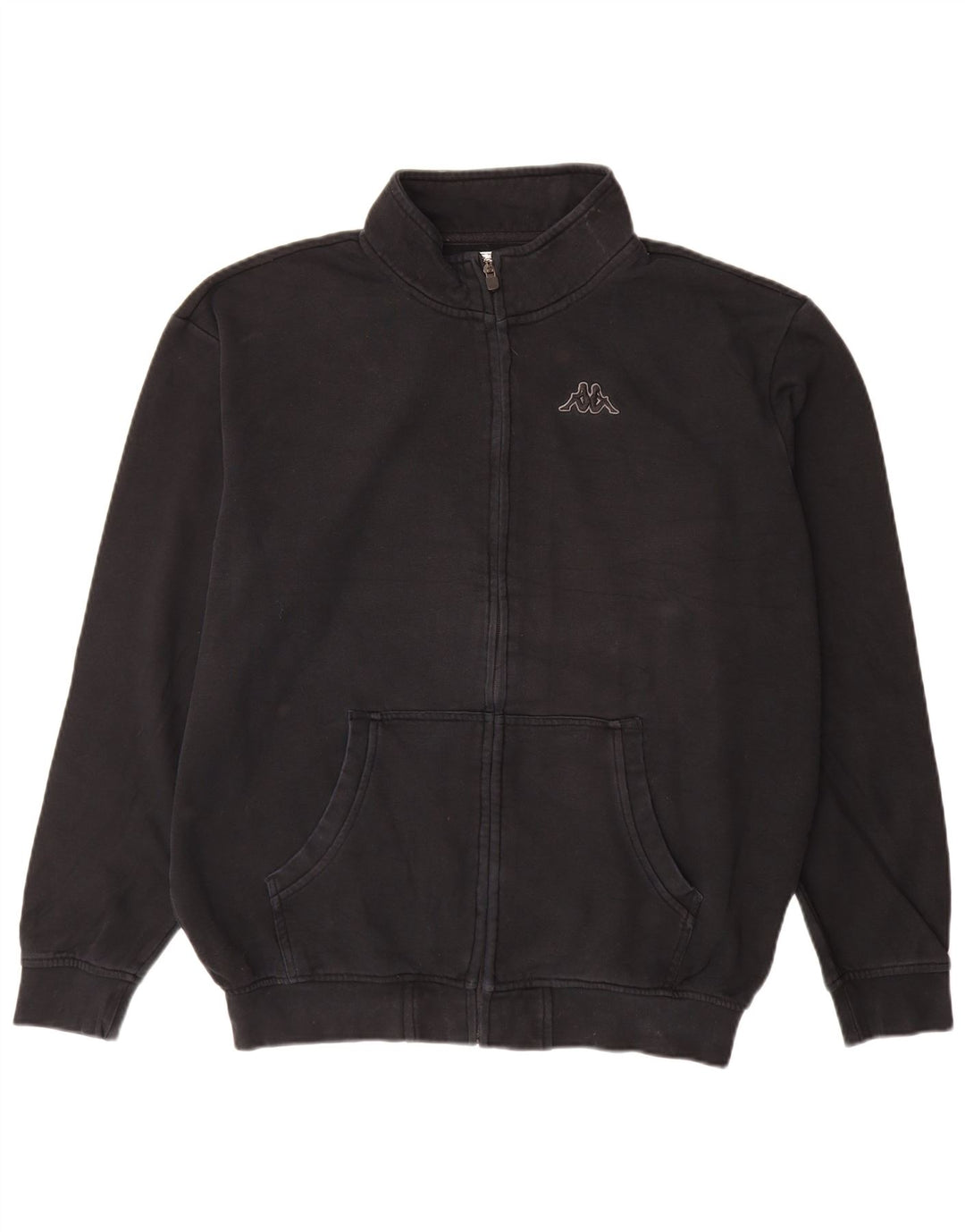 Kappa Hombre Chándal Top Chaqueta 2XL Negro Algodón