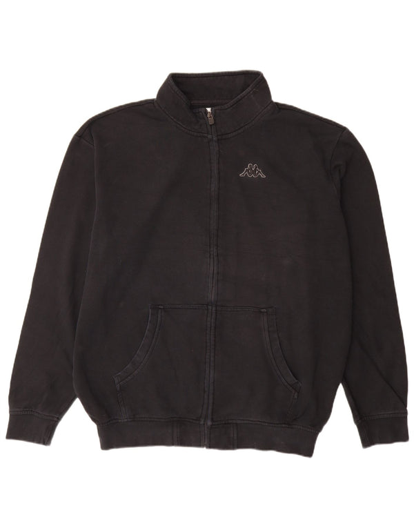 Kappa Hombre Chándal Top Chaqueta 2XL Negro Algodón