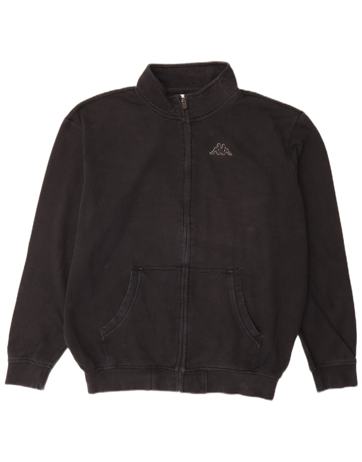Kappa Hombre Chándal Top Chaqueta 2XL Negro Algodón