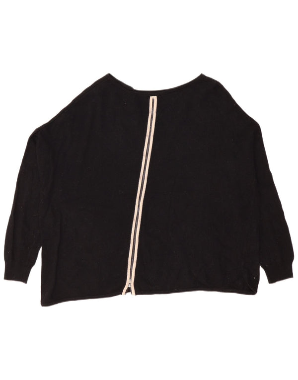 MINT VELVET Suéter tipo jersey con cuello barco y patrón abstracto para mujer UK 10 Small Bl
