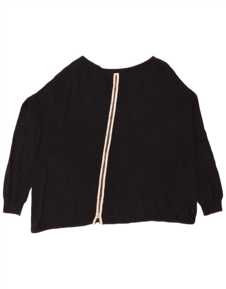 MINT VELVET Suéter tipo jersey con cuello barco y patrón abstracto para mujer UK 10 Small Bl