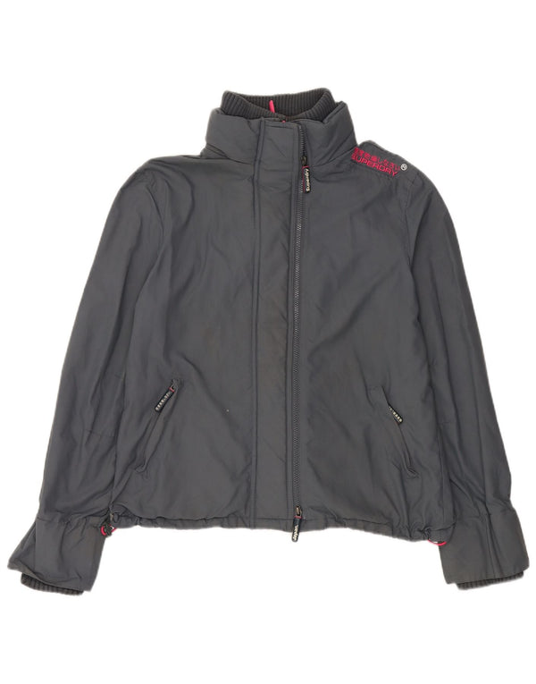 Superdry Chaqueta impermeable Windcheater para mujer UK 42 XL Nylon gris