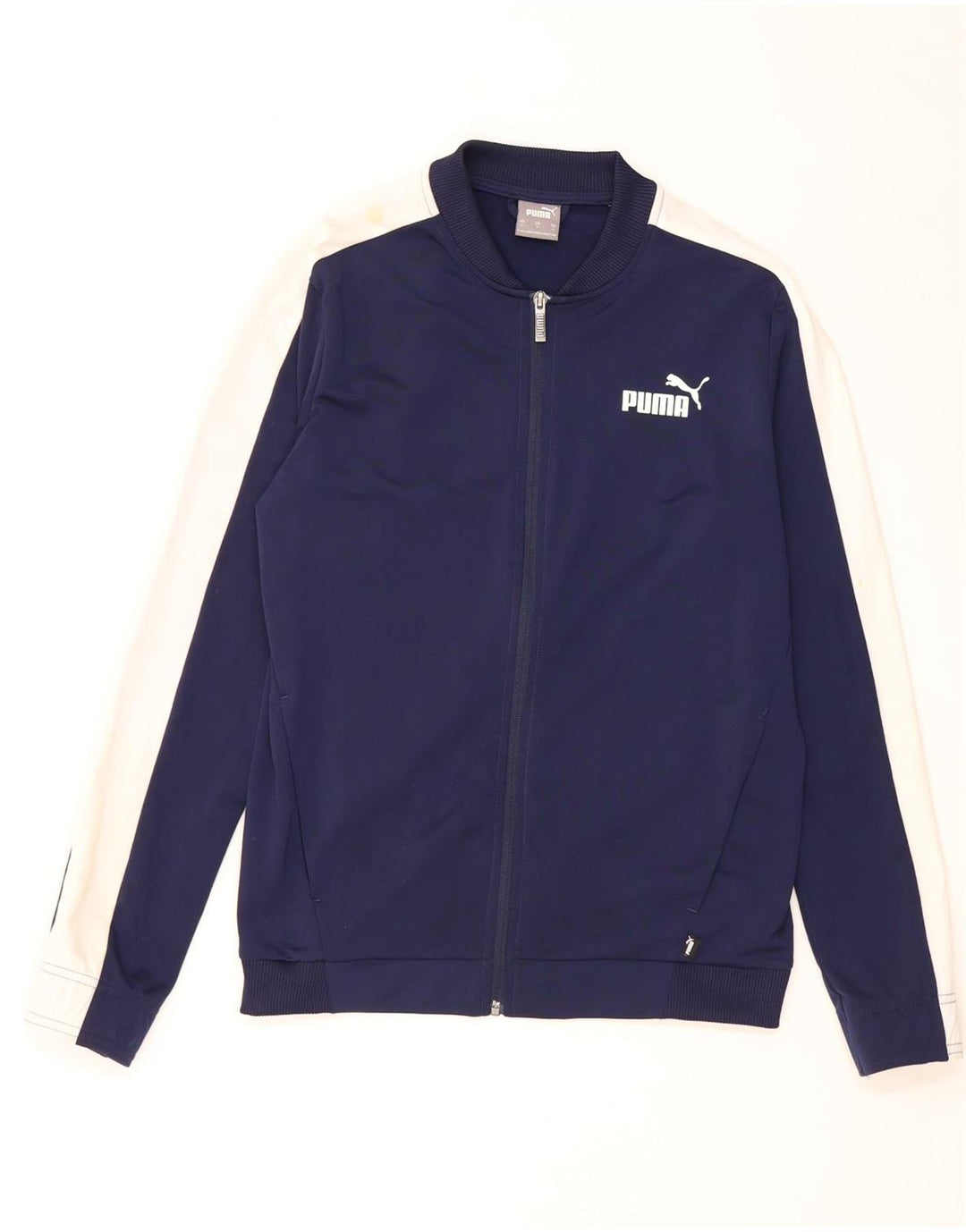 Puma Hombre Chándal Top Chaqueta Pequeña Azul Marino Colorblock Poliéster
