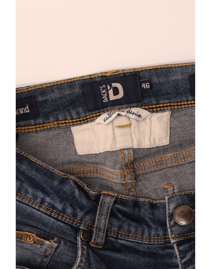 Dack's Jeans rectos de corte regular para mujer IT 46 Large W28 L29 Azul marino