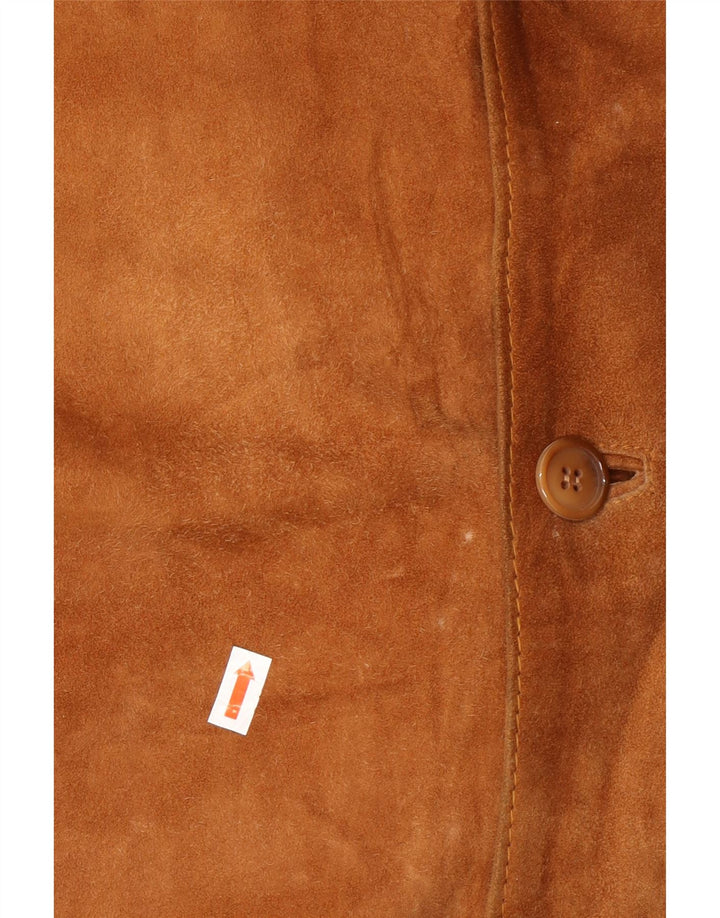 VINTAGE Chaqueta de ante para hombre IT 52 XL Cuero beige