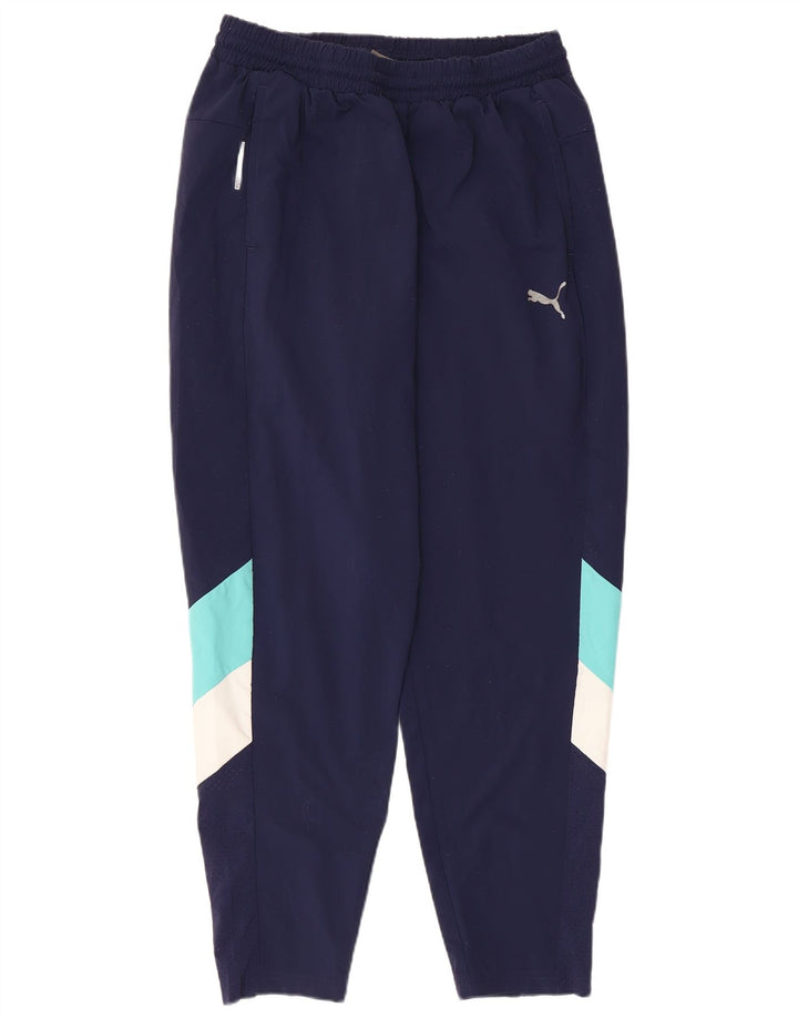 Puma Pantalones De Chándal Para Hombre Grande Azul Marino Colorblock Poliéster