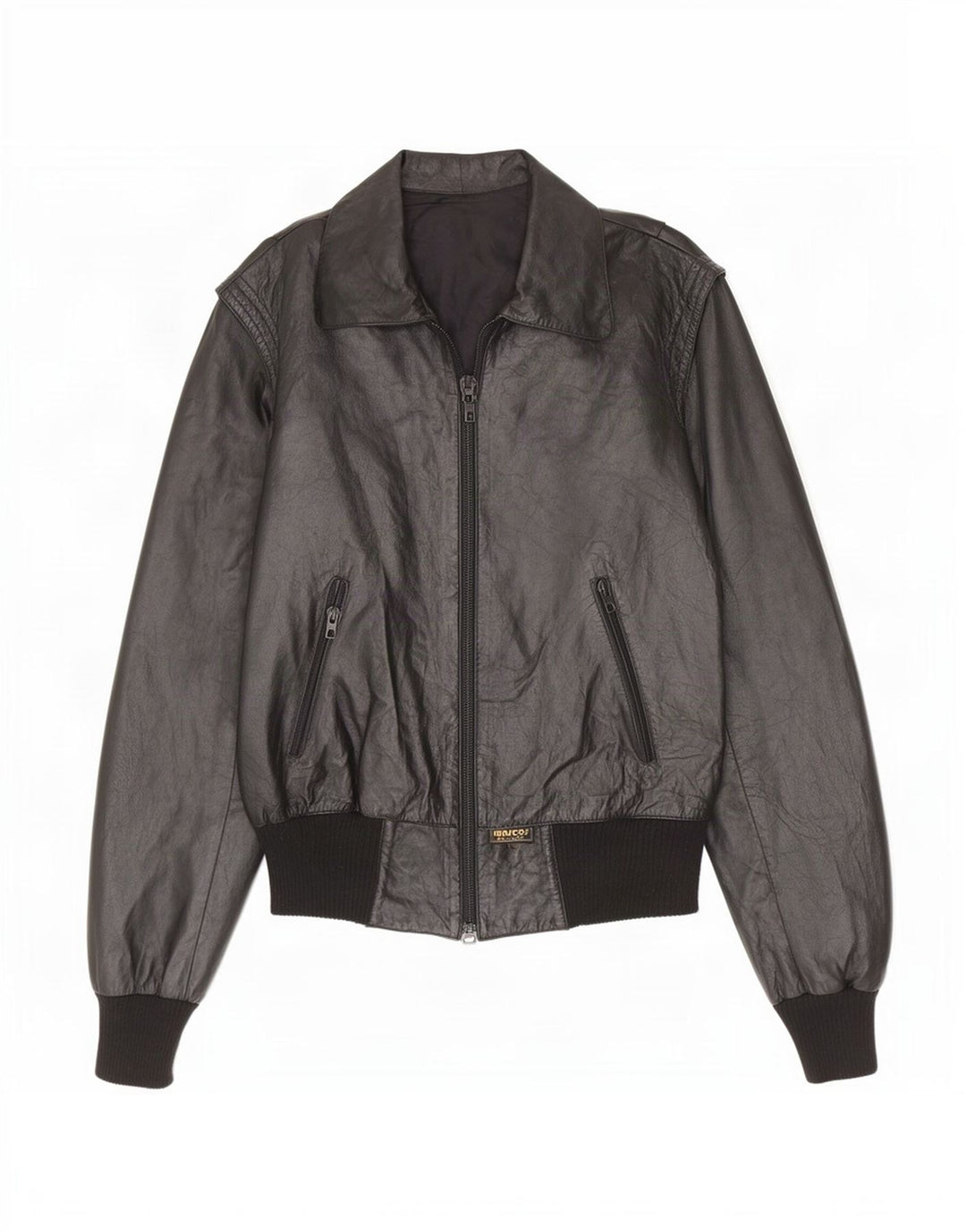 Marcos Chaqueta de cuero para mujer IT 44 Mediana Negro