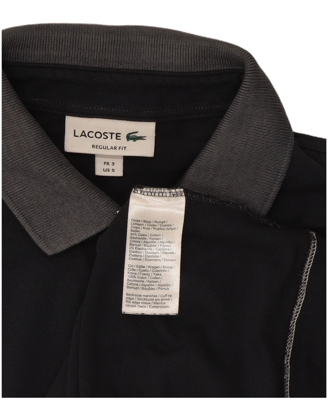 Polo Lacoste para hombre de corte regular, talla 3, pequeño, color azul marino