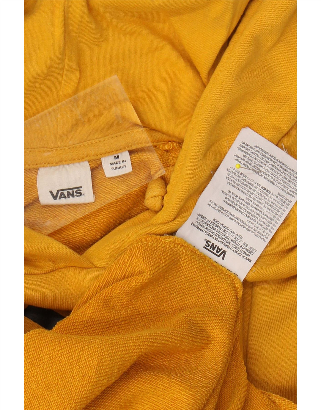VANS Jersey con capucha y estampado holgado para mujer UK 40 Algodón amarillo medio