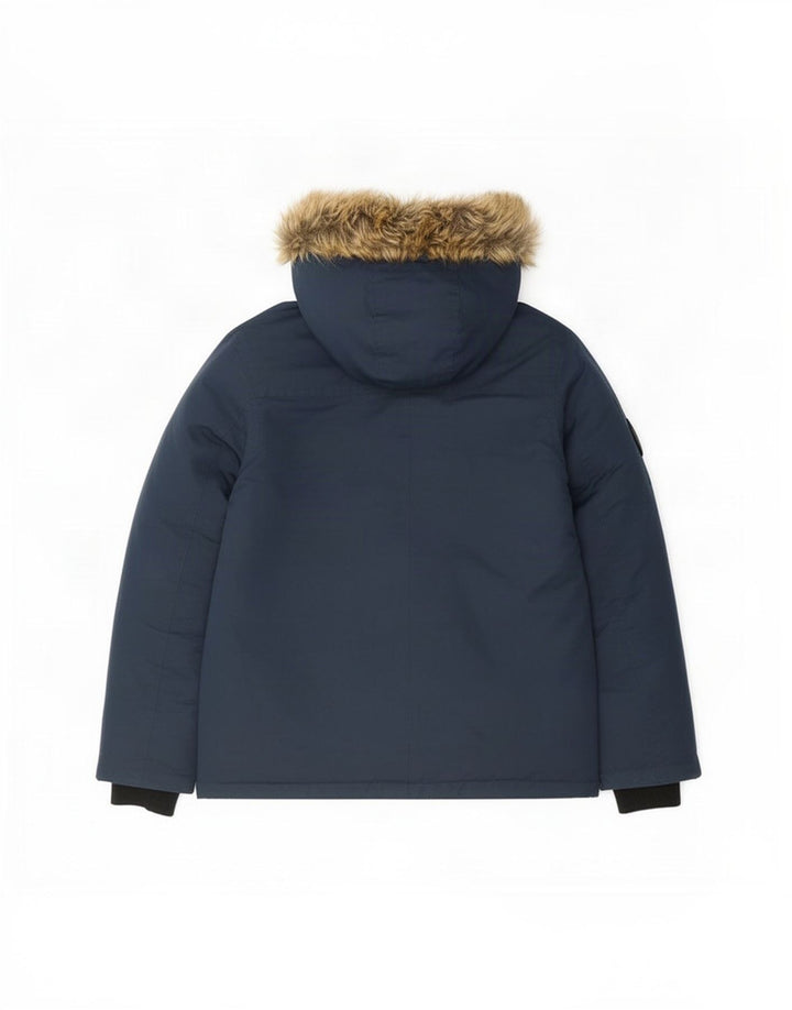 Diesel Chaqueta Acolchada Con Capucha Niño 13-14 Años Azul Marino Poliéster