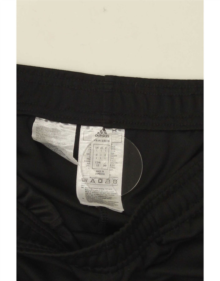 Adidas Hombre Pantalones De Chándal Gráfico Grande Poliéster Negro