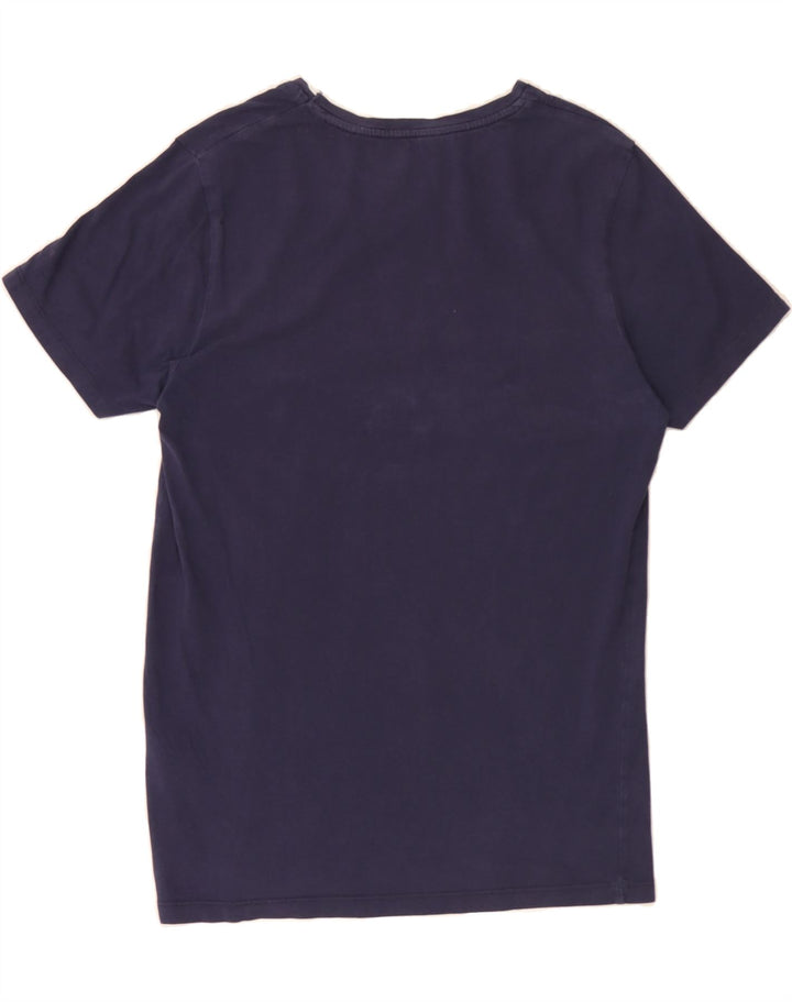 JACK & JONES Mens Graphic T-Shirt Top Medium Navy Blue Cotton Vintage Jack & Jones and Second-Hand Jack & Jones from Messina Hembry 