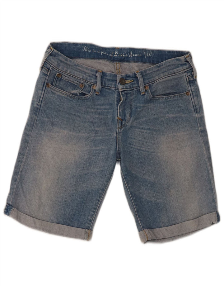 LEVI'S Shorts Vaqueros Mujer W28 Algodón Azul Medio