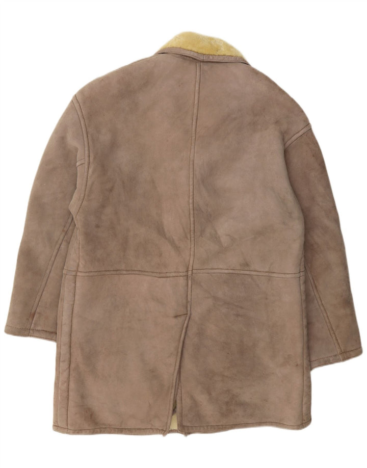 Emme Abrigo de piel de oveja para hombre ES 36 Small Grey Colourblock