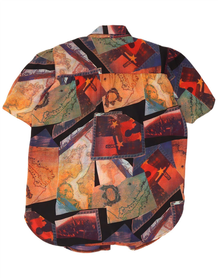 NEW FAST Blusa camisera extragrande para mujer EU 44 XL Patchwork multicolor