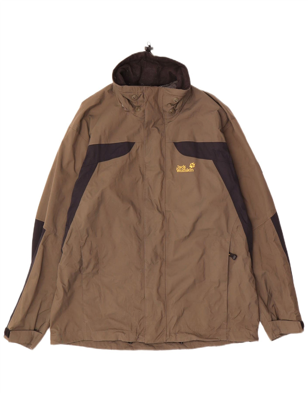 JACK WOLFSKIN Chubasquero Hombre ES 36/38 Marrón Medio Colorblock Poliamida