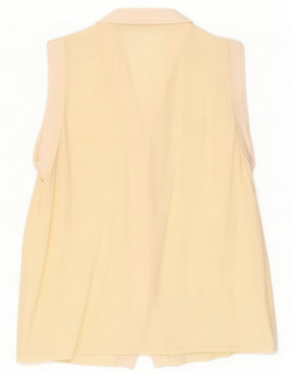 Max & Co. Cárdigan abierto sin mangas para mujer UK 42 Medium Beige